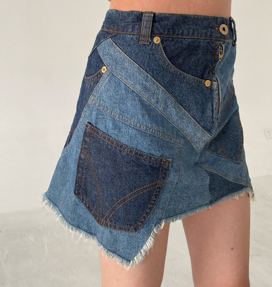 VINTAGE DOLCE & GABBANA Patchwork Denim Skirt – CSFC
