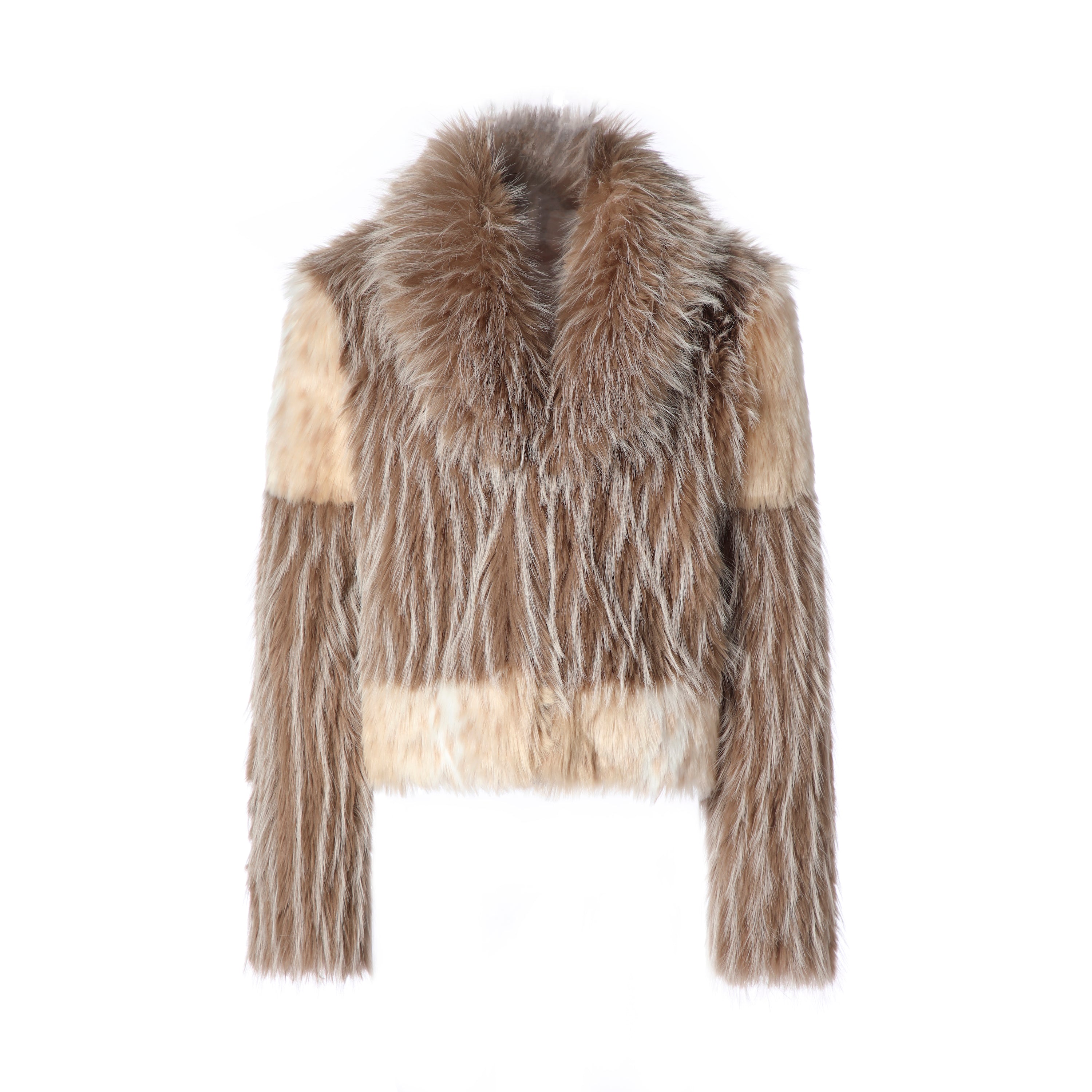 Multi-pattern Fur Jacket