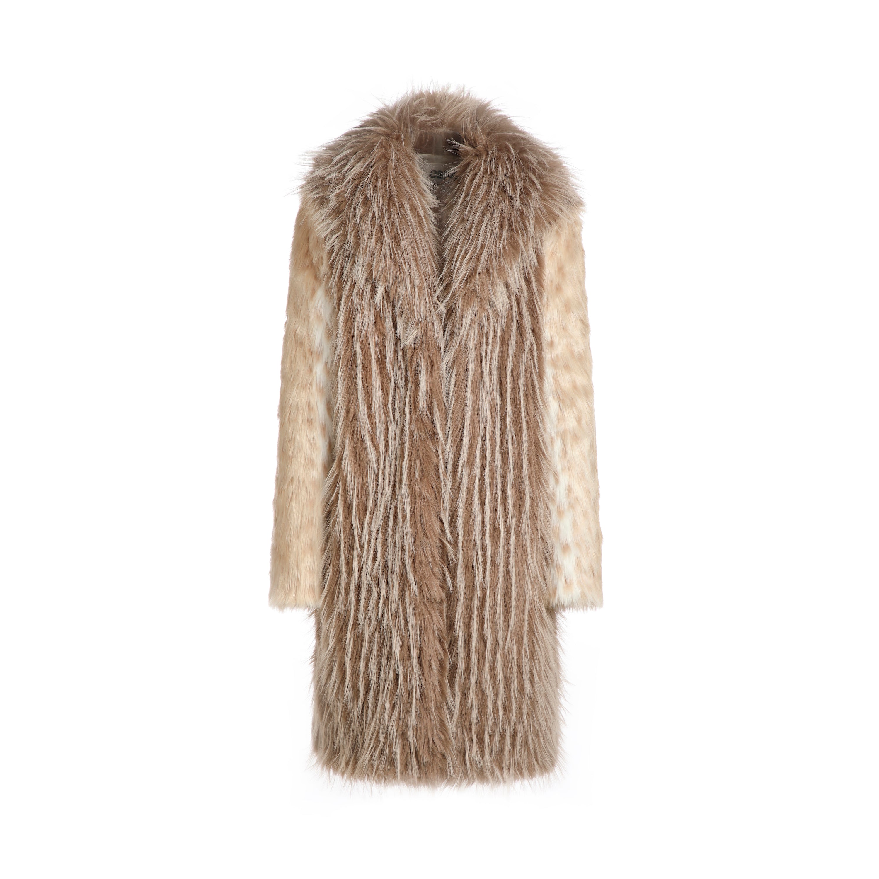 Multi-pattern Fur Coat