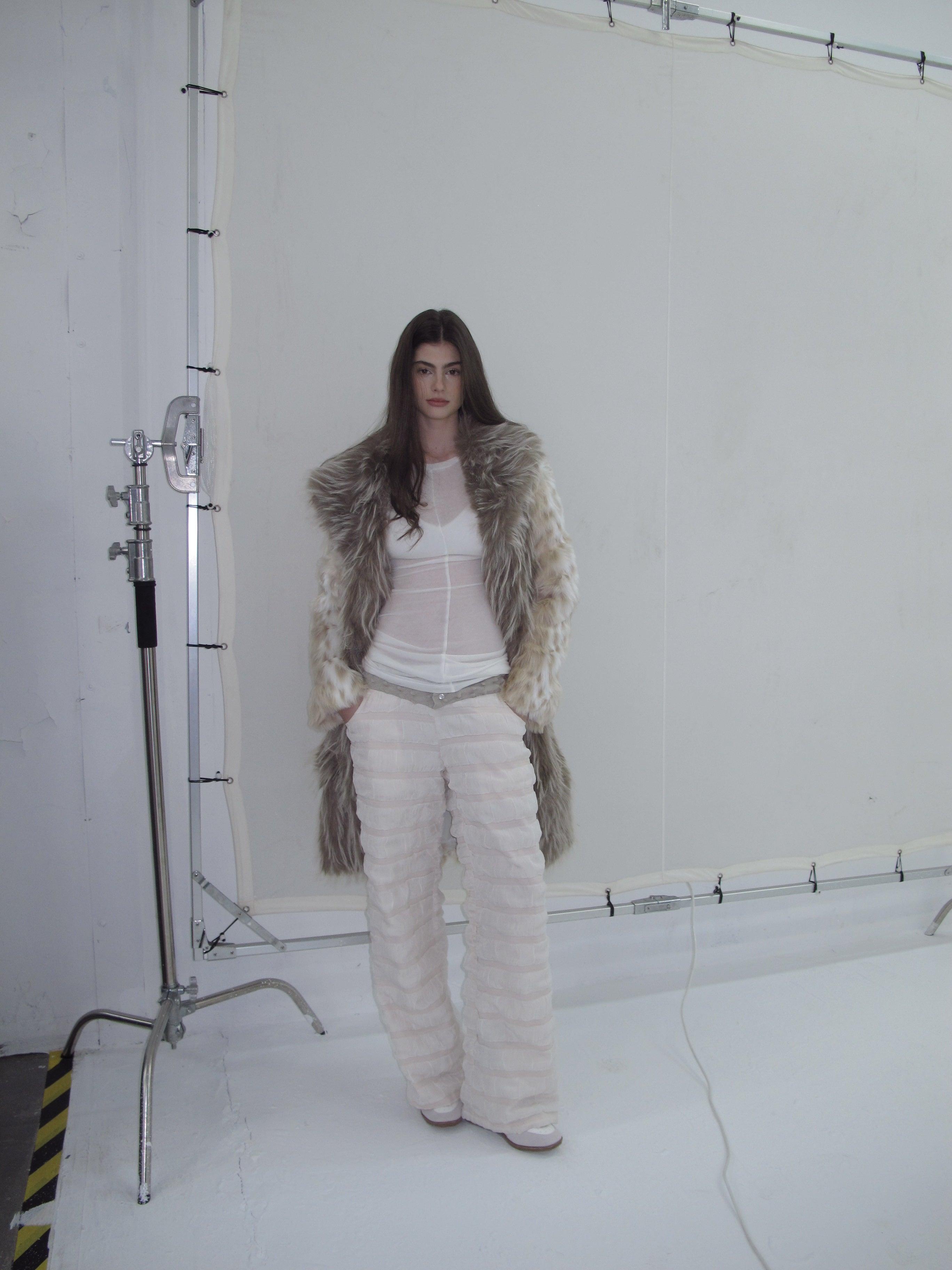 CSFC Multi-pattern Fur Long Jacket