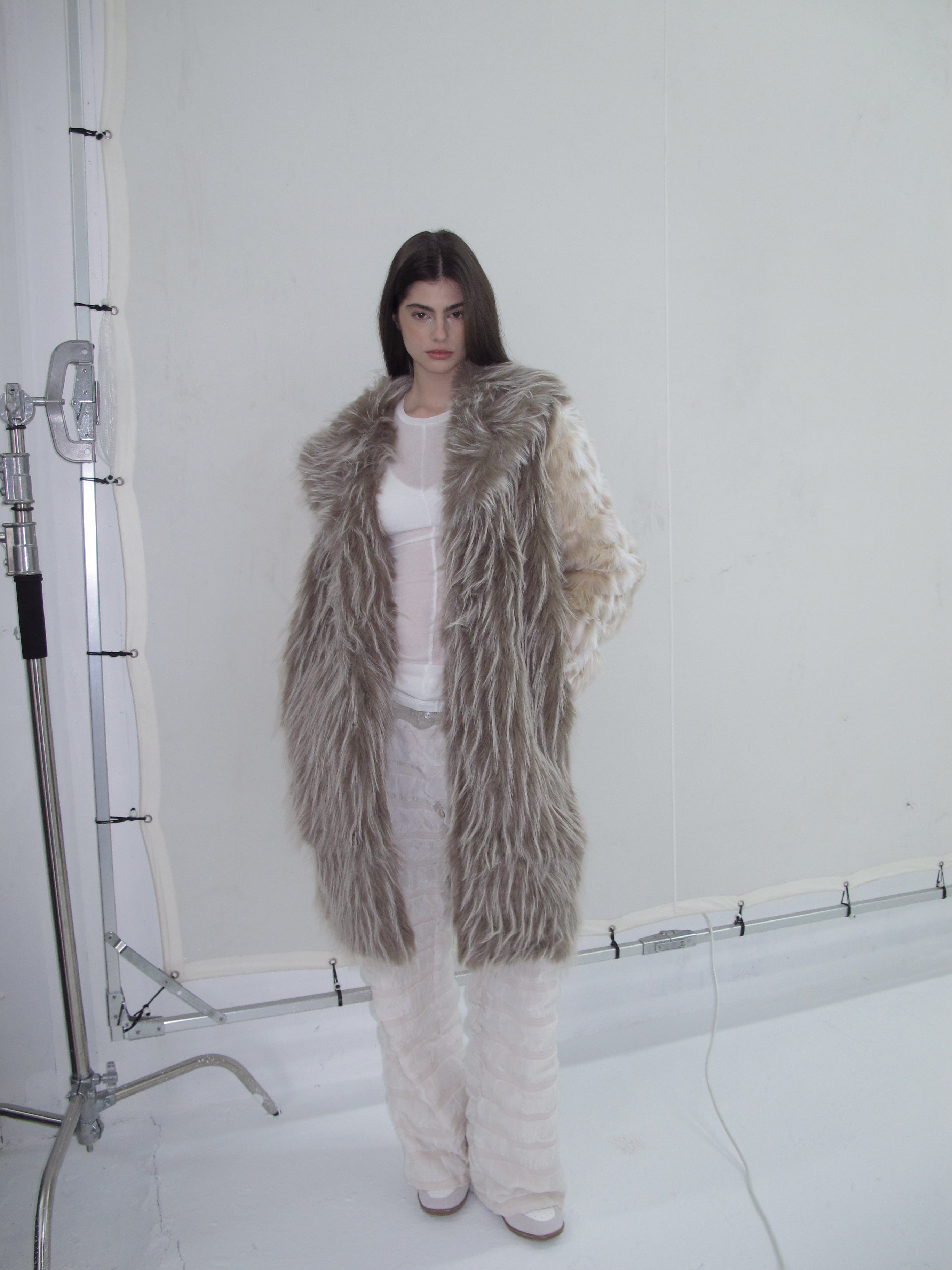 CSFC Multi-pattern Fur Long Jacket