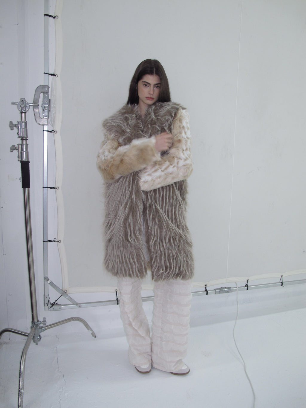 CSFC Multi-pattern Fur Long Jacket