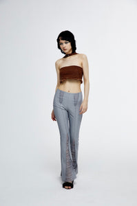 CSFC Grey Semi-sheer Patched Trousers