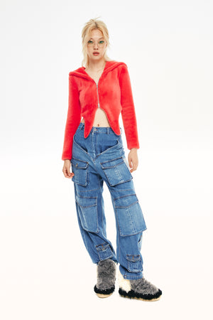 CSFC Label Baggy! Patch Pockets Mid-rise Jeans