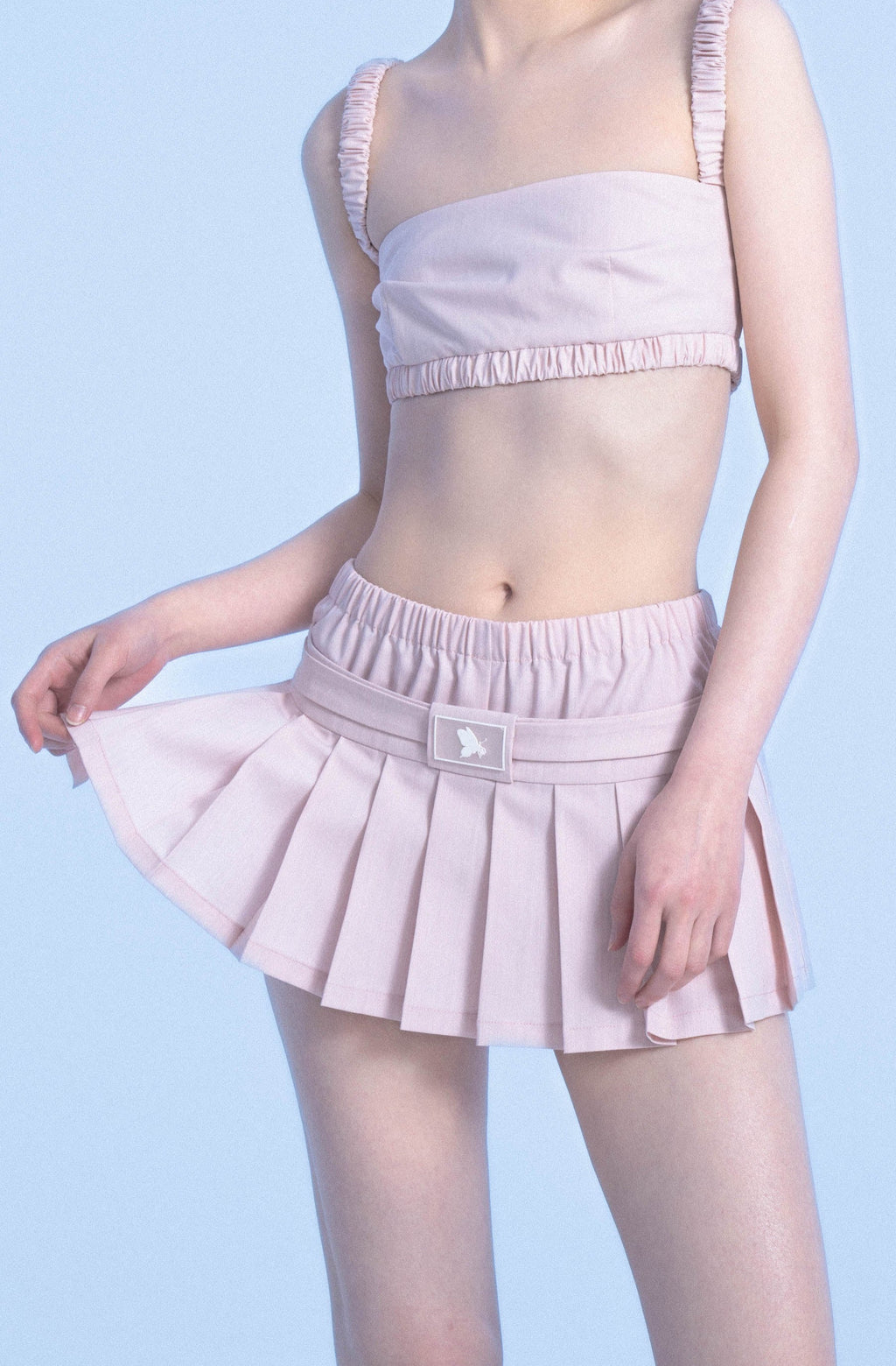 CSFC Pajama Shorts W Pleated Skirt (Pastel Pink)
