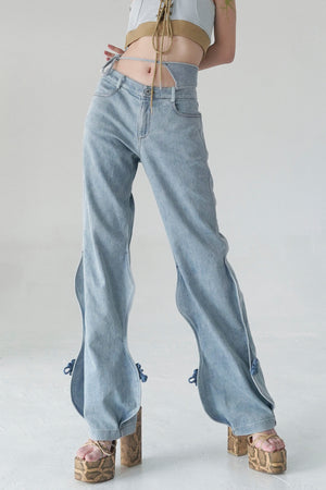 CSFC Label Curve-detail Knot Jeans
