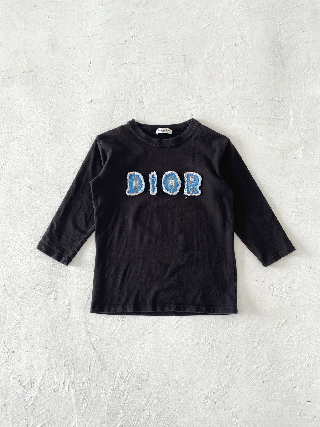 Vintage Dior Denim Patch Logo T-shirt