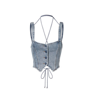 CSFC Label Denim Vest Top