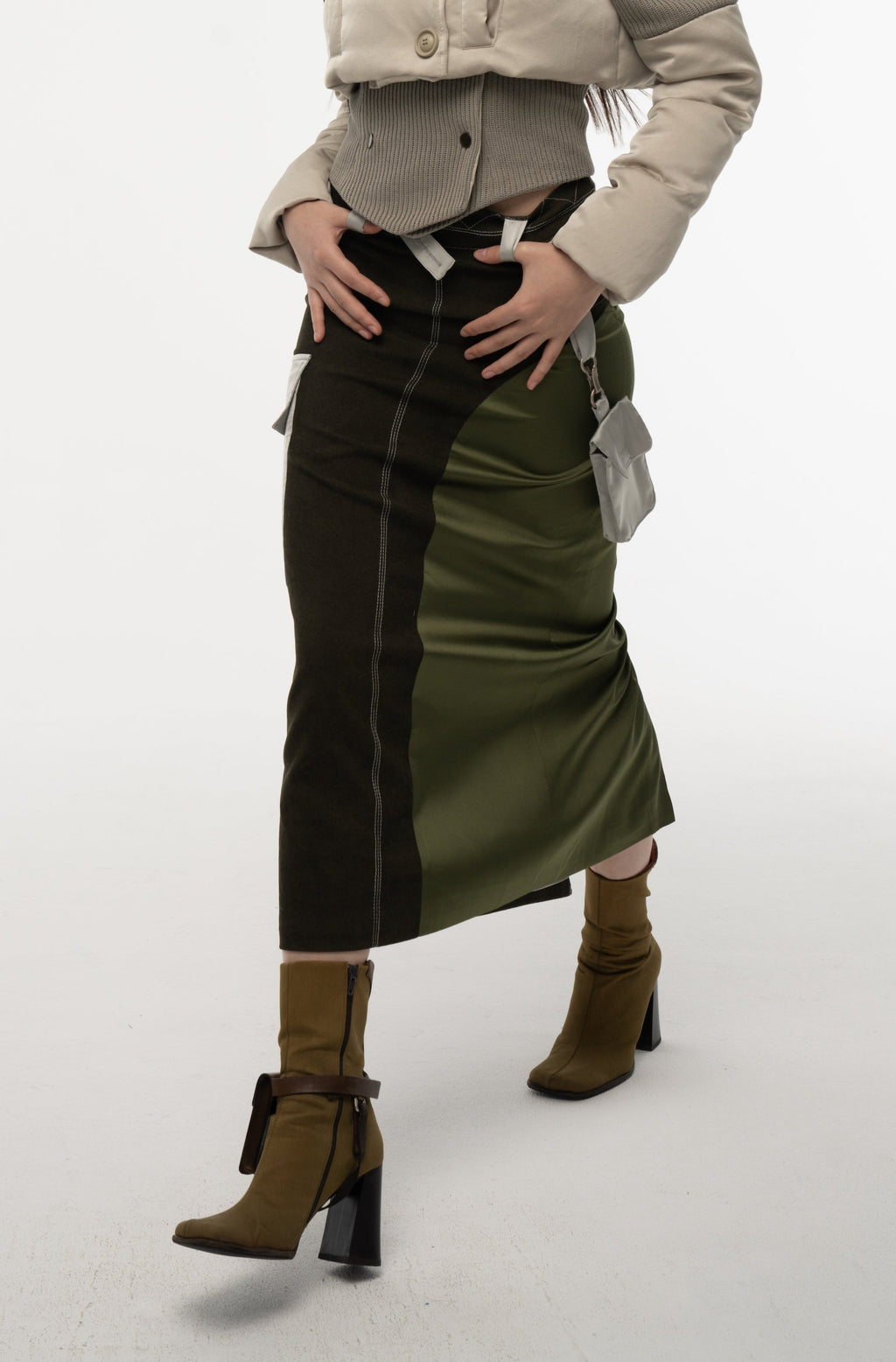 CSFC Corduroy Maxi Skirt - Green